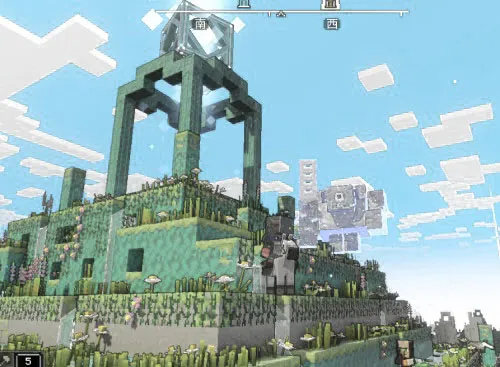 Minecraft Legendsで地上っぽいワールドに移動したとき