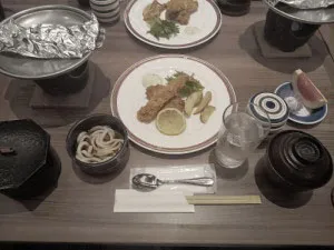 S高の本校スクーリングで食べた夕ご飯