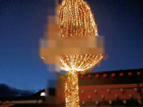 西武秩父駅のライトアップ